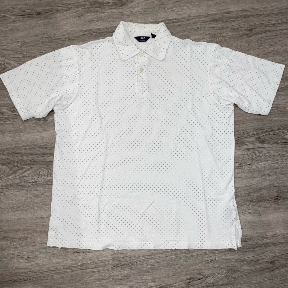 LINCS by David Chu - Collared, Polka Dotted Polo Shirt Dress